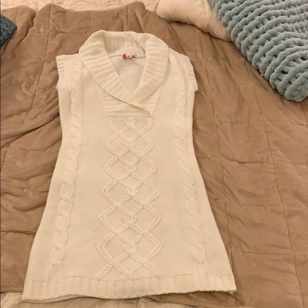 Off white sweater dress